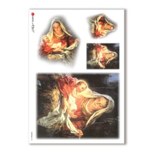 CHRISTMAS-0045. Carta di riso Natale per decoupage.
