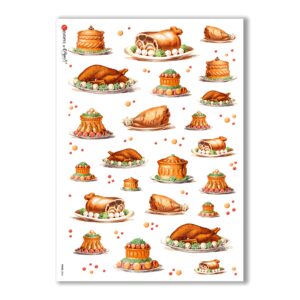 FOOD-0026. Carta di riso cucina per decoupage.