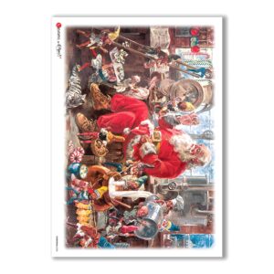 CHRISTMAS-0050. Carta di riso Natale per decoupage.