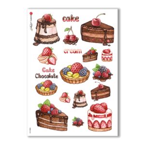 FOOD-0054. Carta di riso cucina per decoupage.