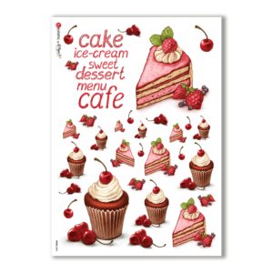 FOOD-0055. Carta di riso cucina per decoupage.