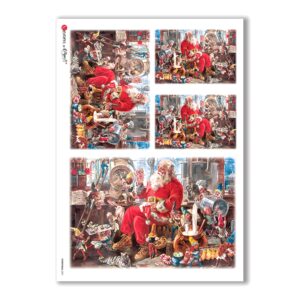 CHRISTMAS-0051. Carta di riso Natale per decoupage.