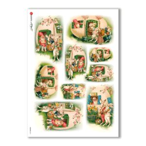HOLIDAY-0071. Carta di riso festività per decoupage.