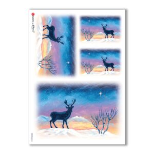 CHRISTMAS-0063. Carta di riso Natale per decoupage.