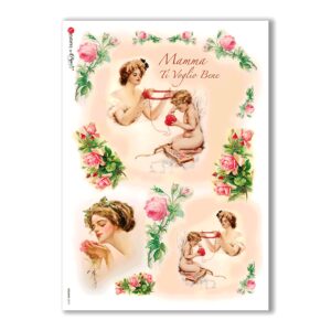 HOLIDAY-0073. Carta di riso festività per decoupage.