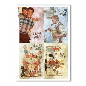 HOLIDAY-0085. Carta di riso festività per decoupage.