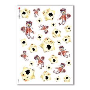 GAMES-0001. Carta di riso giochi per decoupage.