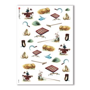 JOBS-0003. Carta di riso mestieri per decoupage.