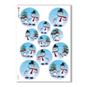CHRISTMAS-0067. Carta di riso Natale per decoupage.