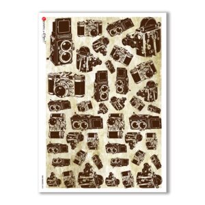 OLD OBJECTS-0002. Carta di riso oggetti vintage per decoupage.