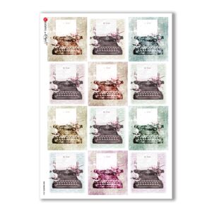 OLD OBJECTS-0004. Carta di riso oggetti vintage per decoupage.