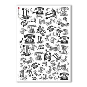 OLD OBJECTS-0005. Carta di riso oggetti vintage per decoupage.