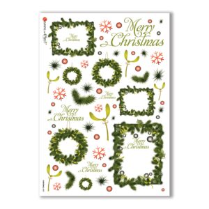 CHRISTMAS-0082. Carta di riso Natale per decoupage.