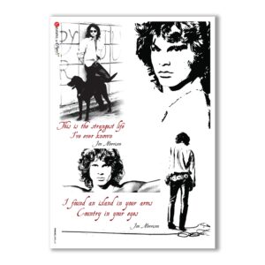 PHRASES-0005. Carta di riso frasi per decoupage.