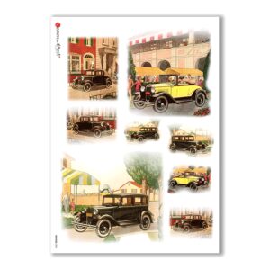 VEHICLES-0003. Carta di riso veicoli per decoupage.
