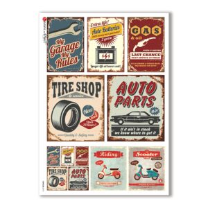 VEHICLES-0013. Carta di riso veicoli per decoupage.