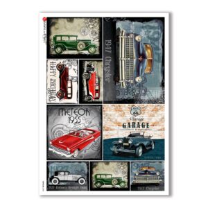 VEHICLES-0020. Carta di riso veicoli per decoupage.
