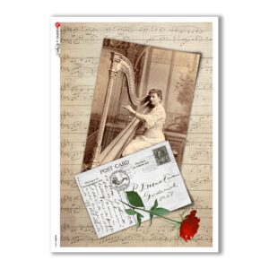 SHABBY-0004. Carta di riso shabby per decoupage.