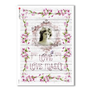 SHABBY-0006. Carta di riso shabby per decoupage.