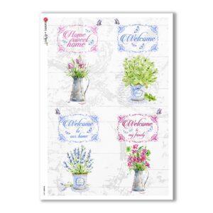 SHABBY-0007. Carta di riso shabby per decoupage.