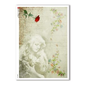 SHABBY-0008. Carta di riso shabby per decoupage.