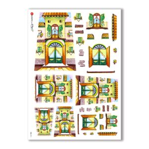 TILES-0014. Carta di riso tegole per decoupage.