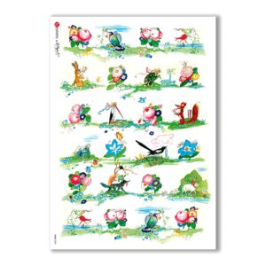 TALES-0009. Carta di riso fiabe per decoupage.