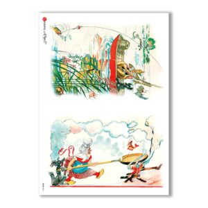 TALES-0010. Carta di riso fiabe per decoupage.