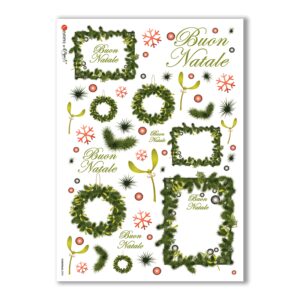 CHRISTMAS-0098. Carta di riso Natale per decoupage.