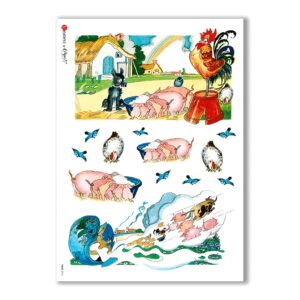 TALES-0016. Carta di riso fiabe per decoupage.