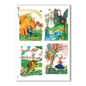 TALES-0024. Carta di riso fiabe per decoupage.