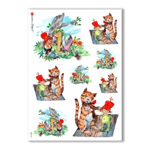 TALES-0026. Carta di riso fiabe per decoupage.