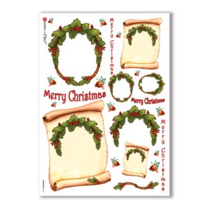CHRISTMAS-0100. Carta di riso Natale per decoupage.