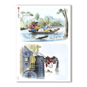 TALES-0036. Carta di riso fiabe per decoupage.