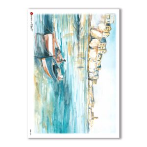 VIEWS-0003. Carta di riso paesaggi per decoupage.