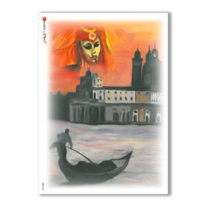 VIEWS-0008. Carta di riso paesaggi per decoupage.