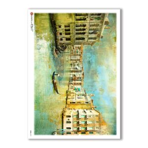 VIEWS-0010. Carta di riso paesaggi per decoupage.