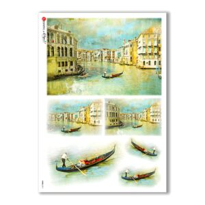 VIEWS-0011. Carta di riso paesaggi per decoupage.