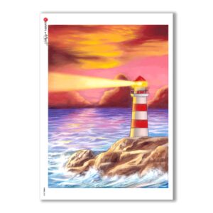 VIEWS-0035. Carta di Riso paesaggi per decoupage