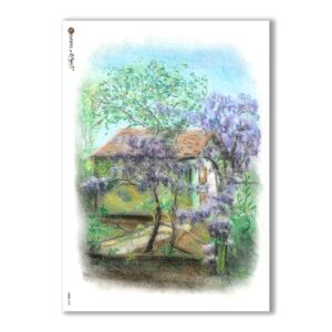 VIEWS-0039. Carta di Riso paesaggi per decoupage