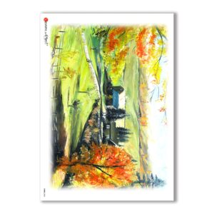 VIEWS-0040. Carta di Riso paesaggi per decoupage