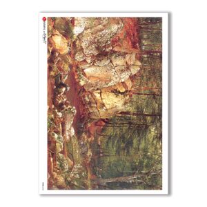 VIEWS-0043. Carta di Riso paesaggi per decoupage