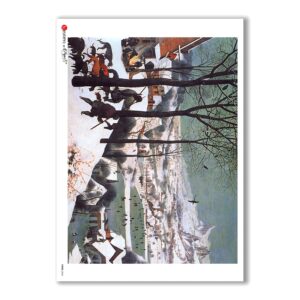 VIEWS-0044. Carta di Riso paesaggi per decoupage