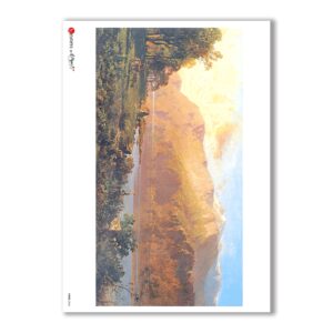 VIEWS-0046. Carta di Riso paesaggi per decoupage