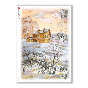 VIEWS-0052. Carta di Riso paesaggi per decoupage
