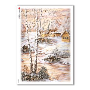 VIEWS-0054. Carta di Riso paesaggi per decoupage
