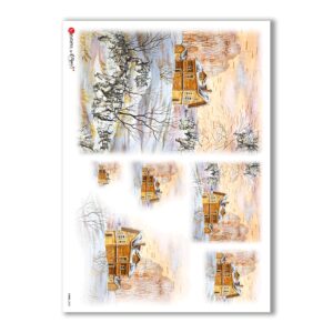 VIEWS-0053. Carta di Riso paesaggi per decoupage