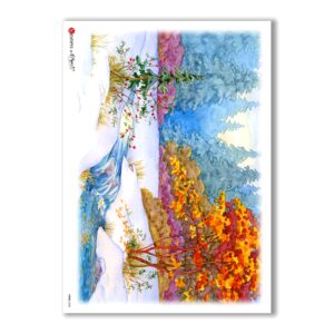 VIEWS-0058. Carta di Riso paesaggi per decoupage