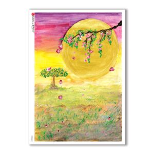 VIEWS-0061. Carta di Riso paesaggi per decoupage