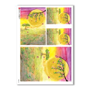 VIEWS-0063. Carta di Riso paesaggi per decoupage